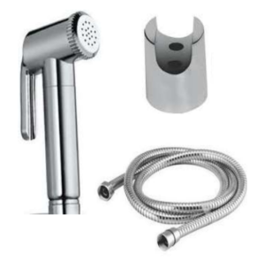 ROUND HEAVY ABS HEALTH FAUCET WITH FULL CP SHOWER TUBE